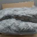 Silver Grey Washable Shaggy Round Rugs 6.6ft Large Faux Sheepskin Fur Rugs for Living Room Bedroom Circle Nursery Rug