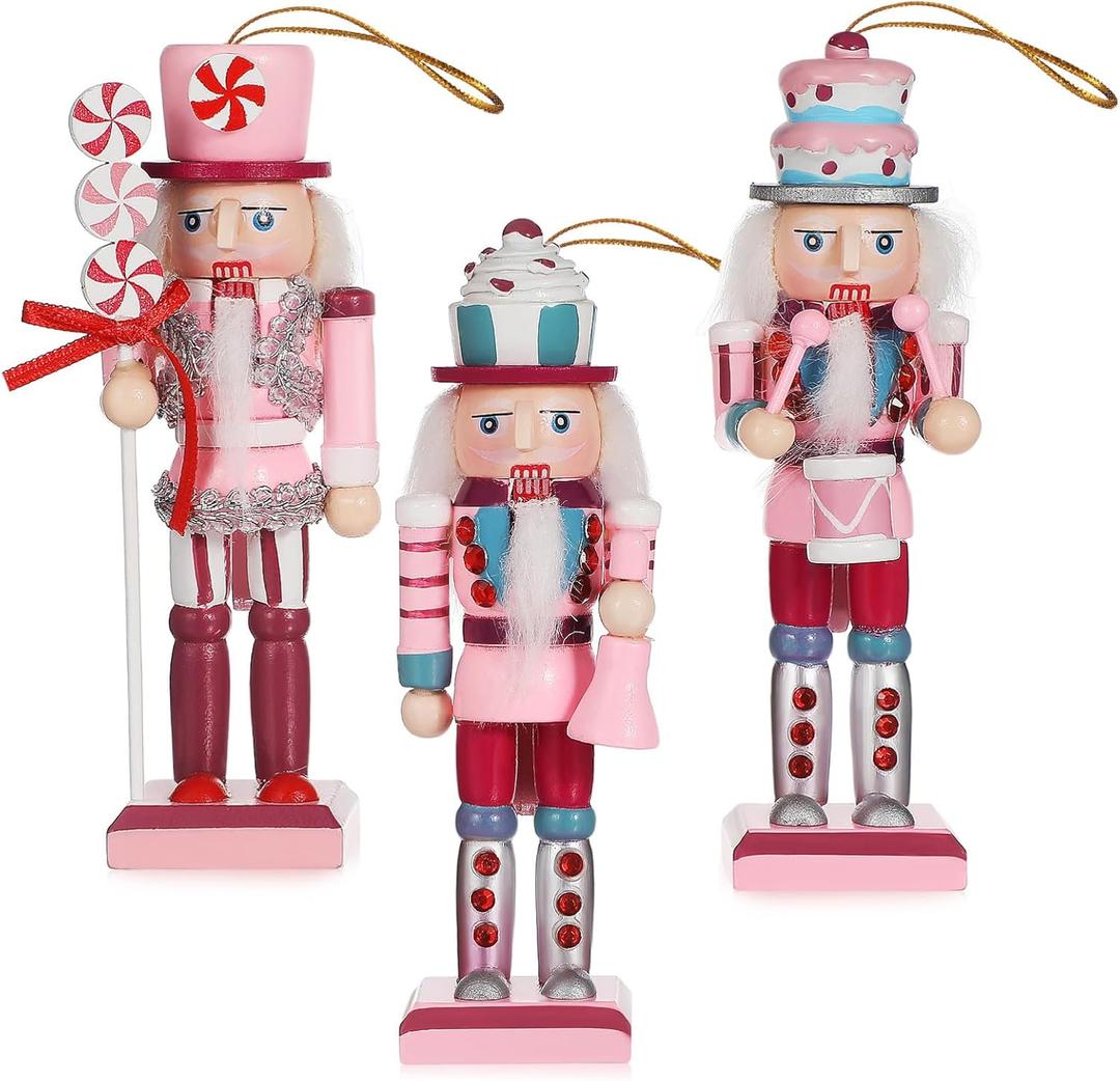 Kurt Adler 5" Wooden Candy Nutcracker Ornaments, 4 -Piece