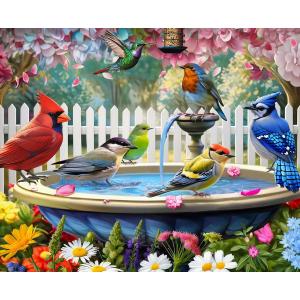 Springbok Birds of Spring 500 Piece Puzzle for Adults - Features North American Wildbirds