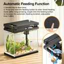 Vehipa Fish Tank, 2.2 Gallon Smart Aquarium, Black Small Fish Aquarium Kits | with Smart Humidifier, Auto Feeder, Silent Water Pump, Temperature Display & 7-Color Lighting, for Office & Home