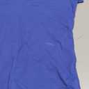 ForeFair Womens Casual V Neck Short Sleeve T Shirts Going Out Tops Double Lined Slim Fitted Summer Basic Tee (Blue, S)