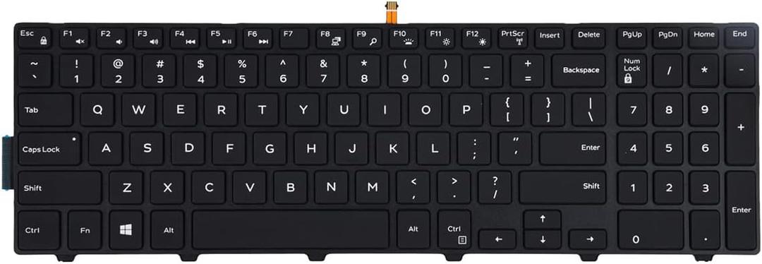Keyboard Replacement for Dell inspiron 15 3000 5000 3541 3542 3543 3551 3552 3558 3593 5542 5545 5547 5755 5551 5558 5552 5758 5759 5559, inspiron 17 5000 5748 5749 5755 5758 5759 Laptop with Backlit