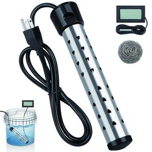 Immersion Water Heater 2000W Portable Bucket Heater Stainless Steel Guard Anti-scalding Pool Heater for bathtubs,Camping,Portable Water heate Heat 5 Gallons of Water in Minutes