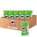 Pringles Potato Crisps Chips, Lunch Snacks, Office and Kids Snacks, Grab N' Go, Sour Cream and Onion, 1.88 Pounds (12 Cans) (EXP 07/30/27)