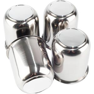 4Pcs 3.19" Push Through Wheel Center Caps Stainless Trailer Hub Cap for Truck SUV RV Wheel Rim (Fit 3.19" Bore 3.62" H Chrome)