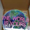 The World Is Yours Neon Sign for Wall Decor, Earth Neon Light with Dimmer, for Man Cave Boy Room Decor, Gift for Man Boyfriend, Decoration USB Powered with Switch