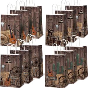 12 PCS Cowboy Candy Gift Bags Cowboy Birthday Party Favor Bags Wild West Party Gift Bags Western Cowboy Theme Party Goodie Bags Cowboy Rodeo Party Supplies and Birthday Decorations for Kids Boy