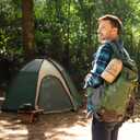 Inflatable Seat Cushion  Stadium, Airplane & Travel Comfort - 2 Inch Thick Self-Inflating Foam, Perfect for Bleachers, Camping, Office, Car - Includes Travel Bag and Carabiner (Khaki/Black)