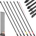 Geinxurn Impact Extra Long Screwdriver Bits Set, 6Pcs 300mm (12") Phillips/Torx/Square/Slotted/Pozi Magnetic S2 Steel Power Driver Bits Set Stored in Color Coded Base