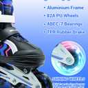 Kids Inline Skates for Boys and Girls Ages 6-12, Adjustable Beginner Skates with Light Up Wheels for Kids Youths Teen