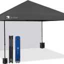 12x12 Pop up Canopy Tent Patented EZ Set up Instant Outdoor Canopy with Sidewall Bonus 4 Weight Sandbags, 8 Stakes and 4 Ropes, Grey (Gray)