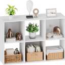 Sweetcrispy 6 Cube Storage Organizer, Stackable Modular Bookcase Shelf