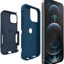 OtterBox Commuter Series Case for iPhone 12 & iPhone 12 Pro (Only) - with Cleaning Cloth - Non-Retail Packaging - Bespoke Way (Blue)