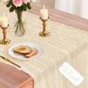 2 Pack Beige Cheesecloth Table Runner, 10Ft Boho Gauze Cheese Cloth Table Runners for Wedding, Party, Dinner, Baby Shower, 120 Inches Long Table Runner for Valentine's Day, Easter, Mother's Day Decor