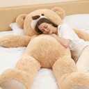 Toys Studio Ultra Soft Teddy Bear 51 inch Giant Stuffed Animal Large Stuffed Bear Plush Toy for Girls Women Gifts Christmas Kids Easter Valentine's Day Mother's Day