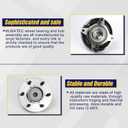 KUSATEC 515117 Front Wheel Bearing and Hub Assembly Compatible with 2009-2010 Ford F-150, 6 Lug Bolts w/ABS