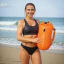 Swim Buoy & Drybag - for Swimmers, Open Water and Triathlon. Pull Buoy for Adults and Kids Orange Signal Swimming Bubble