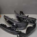 SPEC-D TUNING Black Housing Clear Lens Headlights + Bumper Lights Compatible with 1999-2002 Chevy Silverado 2000-2006 Tahoe Suburban, Left + Right Pair Headlamps Assembly