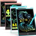 TECJOE LCD Writing Tablet, 8.5 Inch Colorful Drawing Board, Kids Travel Games Activity Learning Toys, Birthday Gifts for 3-8 Year Old Boys Girls Toddlers Preschooler (Blue Pink)