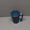 Self Stirring Coffee Mug, 18 oz Self Stirring Mug with Lid, Self Stirring Cup with Stainless Steel for Coffee, Milk and Beverages at Office, Home, Travel, Camping, 1 Pack - Blue