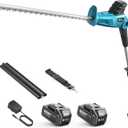 SEESII Cordless Pole Hedge Trimmer: Electric Bush Trimmer with 20" Dual-Action Blade, 24000mAh Battery, 8FT Telescopic Pole, Adjustable Rotating Head, Battery Powered Hedge Clipper for Shrub Trimming