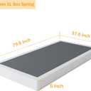 SHLAND Twin XL Box Springs Bed Base, 5 Inch Heavy Duty Metal Structure with Easy Clean Fabric Bed Cover, Non-Slip, Noise Free, Easy Assembly