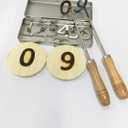 Premium 2" Stainless Steel 0-9 Number Branding Iron Set with 2 Changeable 10" Handle - Leave Your Mark on Wood and Leather (0-9 2in /2 Wood Handles)
