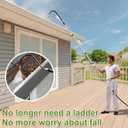 Buyplus 12FT(20FT Reach) Telescopic Gutter Cleaning Tools from the Ground, Long Reach Gutter Cleaner Wand with Hose Attachment, Rain Gutter Cleaner Tool with Extension Pole for 2nd Story House