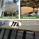90% 12x24ft Sun Shade Cloth for Outdoor Deck Backyard Patio Garden Pergola Cover Canopy Beige