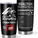 Realtor Gifts, Closing Gifts For Realtors, Gift For A Real Estate Agent Tumbler 20oz, Realtors Presents For Women Men, Funny Real Estate Presents Christmas, Salesman Birthday Gift Ideas