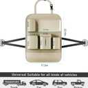 GMQ Backseat Car Organizer with Touch Screen,Protectors Kick Mats Travel Accessories for Kids,Multifunctional Seat Back Organizer Car Travel Organizer Accessories (Beige, 1PC)