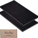 Bar Mat for Cocktail and Coffee Bar 6" x 12" Rubber Bar Service Spill Mat for Cocktail Bartender Coffee Bar or Countertop Mats Glass Drying Mat