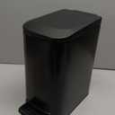 Cesun Small Bathroom Trash Can with Lid Soft Close, Step Pedal, 6 Liter / 1.6 Gallon Stainless Steel Garbage Can with Removable Inner Bucket, Anti-Fingerprint Finish (Matt Black)