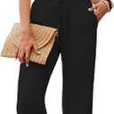 Beautiful Nomad Women's Linen Pants High Waisted Straight Pant Casual Flowy Wide Leg Drawstring Trousers with Pockets XXL