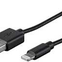 TUDIN 2 Pcs 3FT USB Data Sync Charge Cable MFi Certified Tablet Black