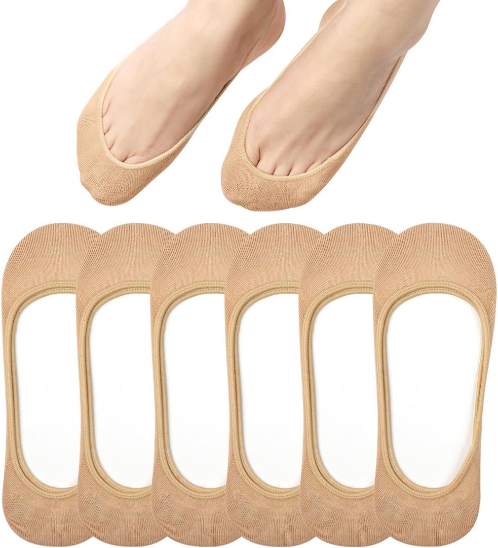 Toes Home No Show Socks Womens, Ultra Low Cut Liners Non Slip Footies for Flats Hidden Invisible Boat Summer 3 to 8 Pairs