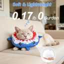 BEAUTYZOO Cat Cone Collars Soft, Cat Recovery E Collars After Surgery to Stop Licking, Adjustable Elizabeth Circle Collar Cute Pet Donut Pillow for Cats Kitten Small Dogs, Cute Shark S