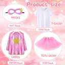 Princess Cape with Mask Set Princess Dress up Clothes Princess Cloak Costume for Women Halloween Costume Accessories (Pink)