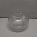 Round Glass Vase, Flower Vases for Bouquet, Ribbed Glass Vases for Flowers, Small Clear Vase for Living Room, Office, Coffee Table, Shelf, Wedding, 6 Inches