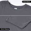 Cotton King Mens Cotton Blend Crew Neck T-Shirt Ultrasoft Athletic Fit T Shirts for Men Short Sleeve Solid Casual Tee (Gray, XL)