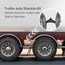 Lonffery Trailer Alex Shackle Kit, 312L Shackle Strap Fit for 3500lb-7200lb Double Eye Spring