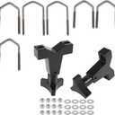 2Pcs High Lift Universal Mount 1"-2.5" for Front Tube Adjustable for Jack Tube Mount Bracket for Jeep for Wrangler JK TJ Roof Rack Front(Black)