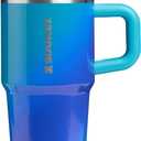 STANLEY Quencher ProTour Flip Straw Tumbler with Leakproof Lid 20 oz | Built-In Straw & Handle | Cupholder Compatible for Travel | Insulated Stainless Steel Cup | BPA-Free | Sea Glass Aura