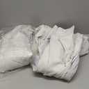 Beige White Dual Layer Blackout 102 Inch Length Curtain Panels 2 for Sliding Glass Door, Luxury Pinch Pleated Flax Linen Ceiling Track Curtain Thermal Room Darkening Ivory Window Drapes