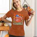 Thanksgiving Shirt for Women Gobble Gobble T-Shirts Funny Turkey Graphic Tee Turkey Day Thanksgiving Tee Top (XL)