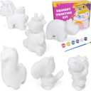 LovesTown Squishies Painting Kit, 6 PCS Squeeze Toys DIY Animal Paint Your Own Squishies for Birthday Gifts
