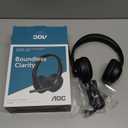 AOC Wireless Headset with Mic for Work, Bluetooth 5.4 Headphones with Noise Canceling Microphone, USB C, 30H, Clear Calls & Mic Mute for PC, Laptop, Cell Phones, Zoom - Black