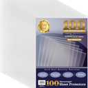 GOLD SEAL No Holes Sheet Protectors, Bulk Pack, Letter Size (8.5 x 11 Inch), Heavyweight Clear View Sheet Protectors, Top Loading, Document Protectors, Artwork Protectors,(100 Pack)