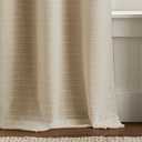 Martha Stewart Beige Room Darkening Curtains Textured Lined Grommet Window Curtain Panel Pair, Sutter, Set of 2, 95", Sand, 37"W x 95"L