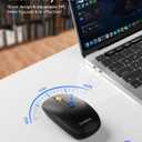 Foldable Keyboard and Mouse, Samsers KM08 Folding Bluetooth Keyboard Mouse Combo, 2.4G + BT5.0 x 2, Full-Size Portable Travel Keyboard & Rechargeable Wireless Mouse for iOS Android Windows Mac OS